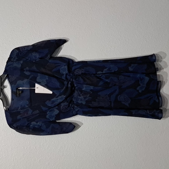 Ted Baker Juleah Ruched Sleeve Detail Mini Dress - Picture 4 of 8